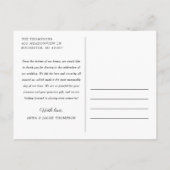 Carte Postale Photo de mariage avec texte de cœur Amour et Remer (Dos)