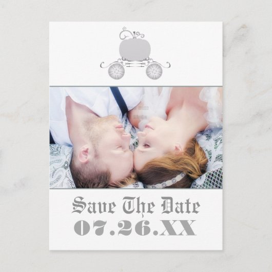 Carte postale photo de mariage Cinderella Carrosse (Devant)