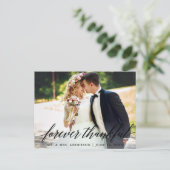 Carte Postale Photo de mariage de calligraphie Toujours reconnai (Debout devant)