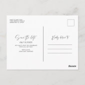 Carte Postale Photo de mariage de destination de plage Enregistr (Dos)