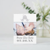 Carte postale photo de mariage du carrosse argenté (Debout devant)