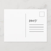 Carte Postale Photo de mariage écrit Juste Marié en écriture Mod (Dos)