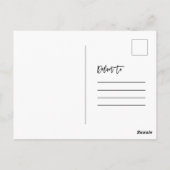 Carte Postale Photo de mariage écriture pinceau moderne Juste Ma (Dos)