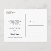 Carte Postale Photo de mariage écriture rétro vintage (Dos)