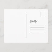 Carte Postale Photo de mariage moderne avec écriture Just Marrie (Dos)