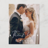 Carte Postale Photo de mariage remerciement (Devant)