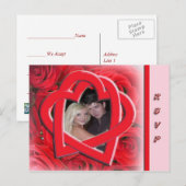 Carte postale photo de mariage RSVP (Devant / Derrière)