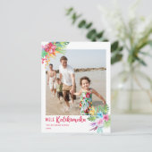 Carte postale photo de Mele Kalikimaka Fleurs trop (Debout devant)