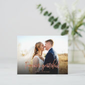 Carte Postale Photo de Merci Mariage de Foil pour toujours graci (Debout devant)