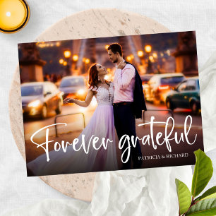 Carte Postale Photo de Merci Mariage pour toujours gracieux
