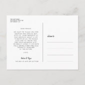 Carte Postale Photo de Merci mariage rétro élégant (Dos)