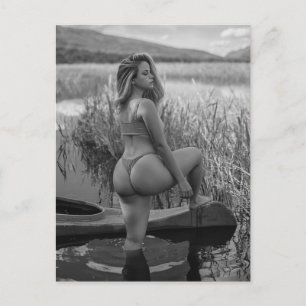 Carte postale photo de modèle en bikini