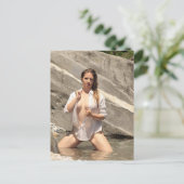 Carte postale photo de modèle extérieur chaud (Debout devant)