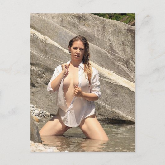 Carte postale photo de modèle extérieur chaud (Devant)