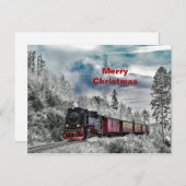 Carte Postale Photo de neige du train (Devant / Derrière)