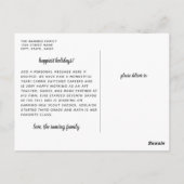 Carte postale photo de Noël aquarelle Florale (Dos)