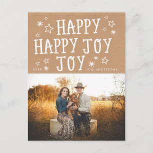 Carte postale photo de Noël de Joyeux Joyeux