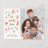 Carte Postale Photo de Noël de la famille moderne (Devant)