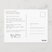 Carte Postale Photo de Noël Déplacé et Joyeux Nouvelle adresse D (Dos)