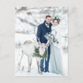 Carte Postale Photo de Noël des jeunes mariés (Devant)