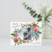 Carte Postale Photo de Noël élégant de vacances (Debout devant)