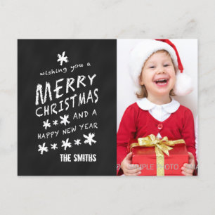 CARTE POSTALE PHOTO DE NOËL EN CLAVIER NOIR