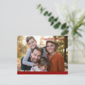 Carte Postale photo de Noël la plus belle photo de script modern (Debout devant)