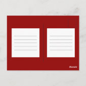 Carte Postale photo de Noël la plus belle photo de script modern (Dos)