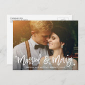 Carte Postale Photo de Noël Marié et Joyeux Calligraphie (Devant / Derrière)