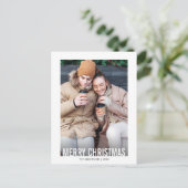 Carte postale photo de Noël moderne et audacieuse (Debout devant)