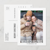 Carte postale photo de Noël moderne et audacieuse (Devant / Derrière)