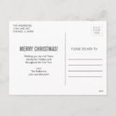 Carte postale photo de Noël moderne et audacieuse (Dos)