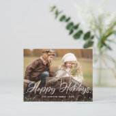 Carte Postale PHOTO de Noël moderne Salut code QR (Debout devant)