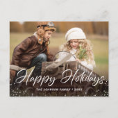 Carte Postale PHOTO de Noël moderne Salut code QR (Devant)