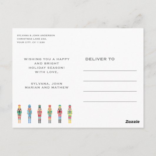 CARTE POSTALE PHOTO DE NOËL NUTCRACKER (Dos)