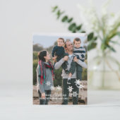 Carte postale photo de Noël pour les flocons de ne (Debout devant)