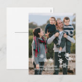 Carte postale photo de Noël pour les flocons de ne (Devant / Derrière)