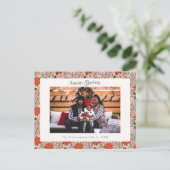 Carte postale Photo de Noël rose vif (Debout devant)