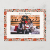 Carte postale Photo de Noël rose vif (Devant)