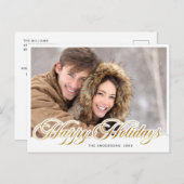 Carte Postale Photo de Noël tout simplement élégant (Devant / Derrière)