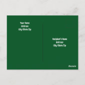 Carte Postale Photo de Noël Vert chien de mignonne Talking (Dos)