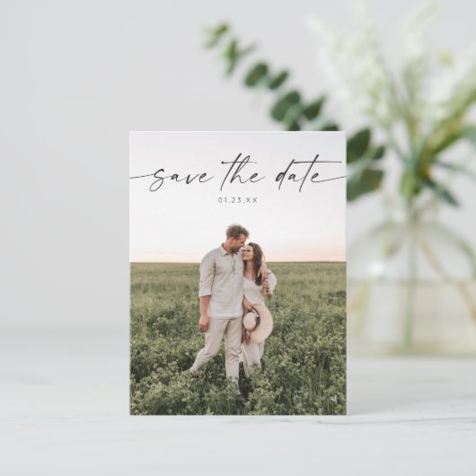 Carte postale photo de notification minimale de sc (Debout devant)