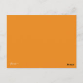 Carte Postale Photo de paix de Noël moderne (dos orange) (Dos)