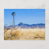 Carte Postale Photo de paysage Moulin à vent rustique Chaîne de (Devant)