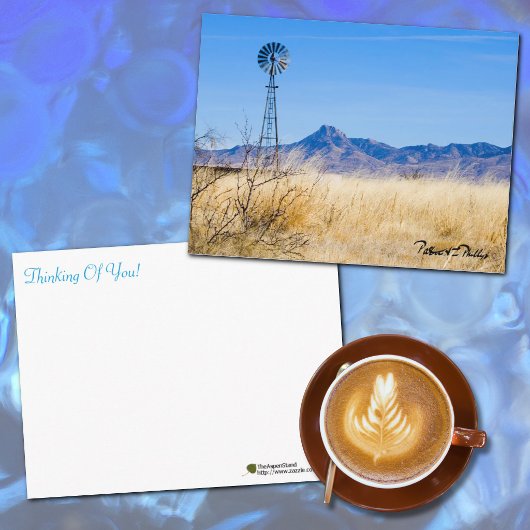 Carte Postale Photo de paysage Moulin à vent rustique Chaîne de