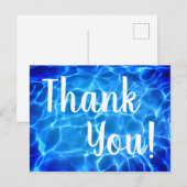 Carte Postale Photo de piscine avec Merci (Devant / Derrière)