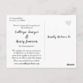 Carte Postale Photo de plage Changement de plans Reporté Mariage (Dos)