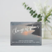 Carte Postale Photo de plage Changement de plans Reporté Mariage (Debout devant)