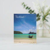 Carte Postale Photo de plage de la Thaïlande avec le bateau de (Debout devant)