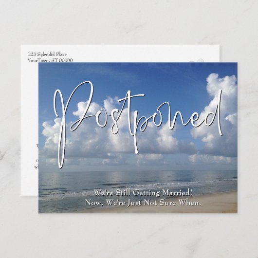 Carte Postale Photo de plage Écriture manuscrite Décontractée Ma (Devant / Derrière)